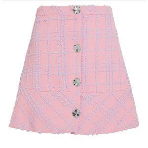 INTERMIX Pink Plaid Mini Skirt